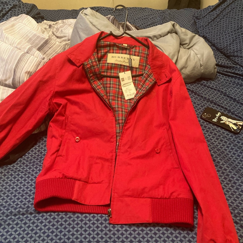Burberry Vibrant Red Bomber Jacket